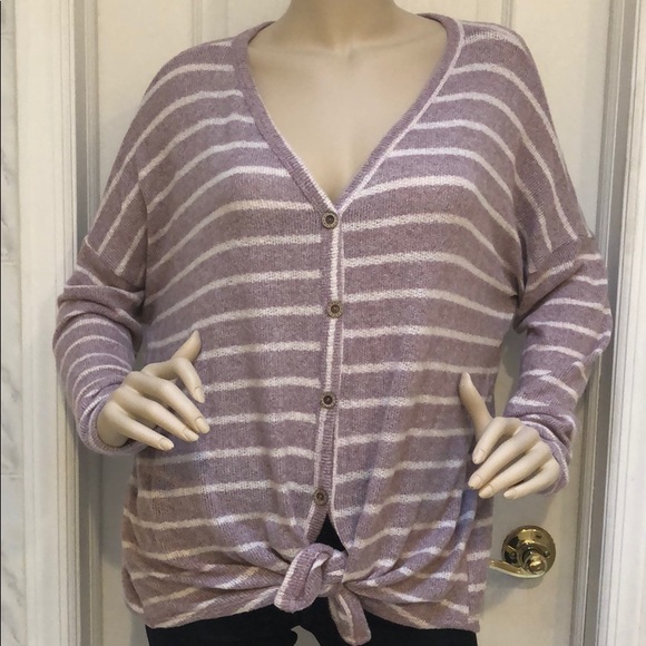 MAUVE & IVORY KNIT TOP - Picture 5 of 8